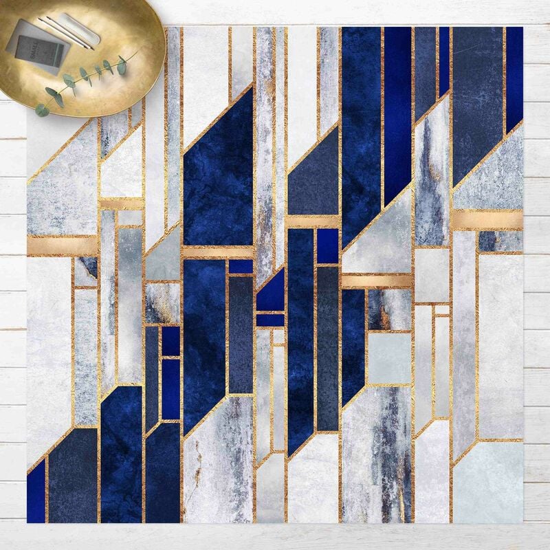 

Bilderwelten - Alfombras vinílicas - Elisabeth Fredriksson - Geometric Shapes With Gold - Cuadrado 1:1 Dimensión LxA: 140cm x 140cm