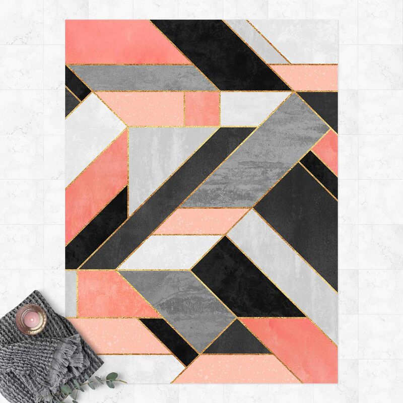 

Alfombras vinílicas - Elisabeth Fredriksson - Geometry Pink And Gold - Alto 4:3 Dimensión LxA: 80cm x 60cm