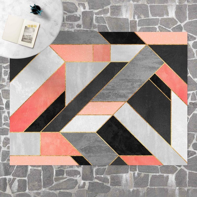 

Alfombras vinílicas - Elisabeth Fredriksson - Geometry Pink And Gold - Apaisado 3:4 Dimensión LxA: 135cm x 180cm