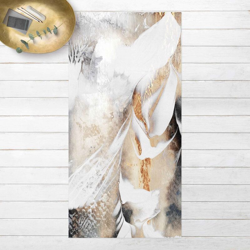

Alfombras vinílicas - Elisabeth Fredriksson - Golden Abstract Winter Painting - Alto 2:1 Dimensión LxA: 120cm x 60cm