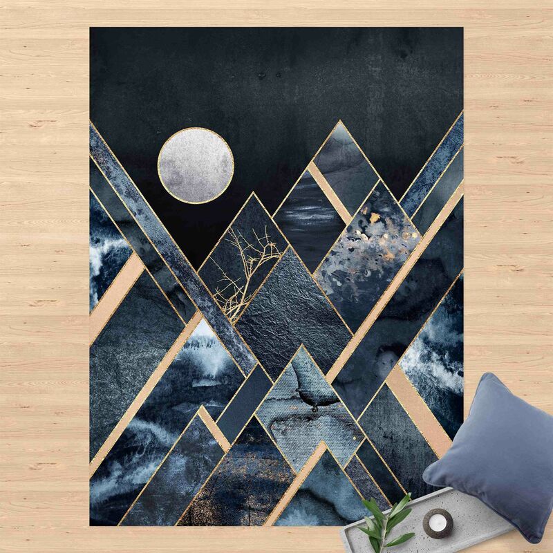 

Alfombras vinílicas - Elisabeth Fredriksson - Golden Moon Abstract Black Mountains - Alto 4:3 Dimensión LxA: 140cm x 105cm