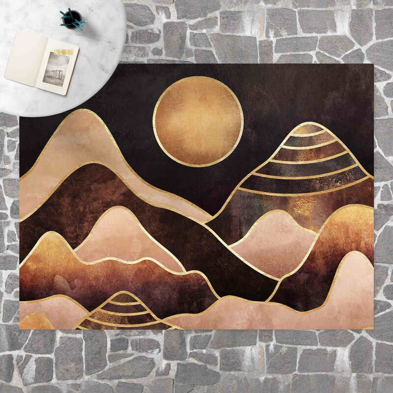 

Alfombras vinílicas - Elisabeth Fredriksson - Golden Sun Abstract Mountains - Apaisado 3:4 Dimensión LxA: 105cm x 140cm