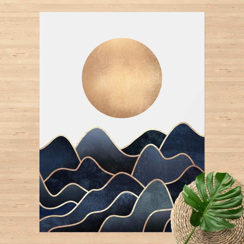 

Alfombras vinílicas - Elisabeth Fredriksson - Golden Sun Blue Waves - Alto 4:3 Dimensión LxA: 100cm x 75cm