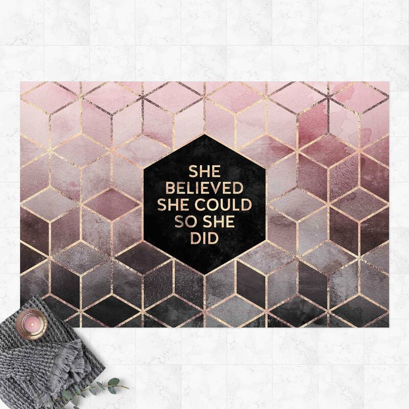

Alfombras vinílicas - Elisabeth Fredriksson - She Believed She Could Rosé Gold - Apaisado 2:3 Dimensión LxA: 40cm x 60cm