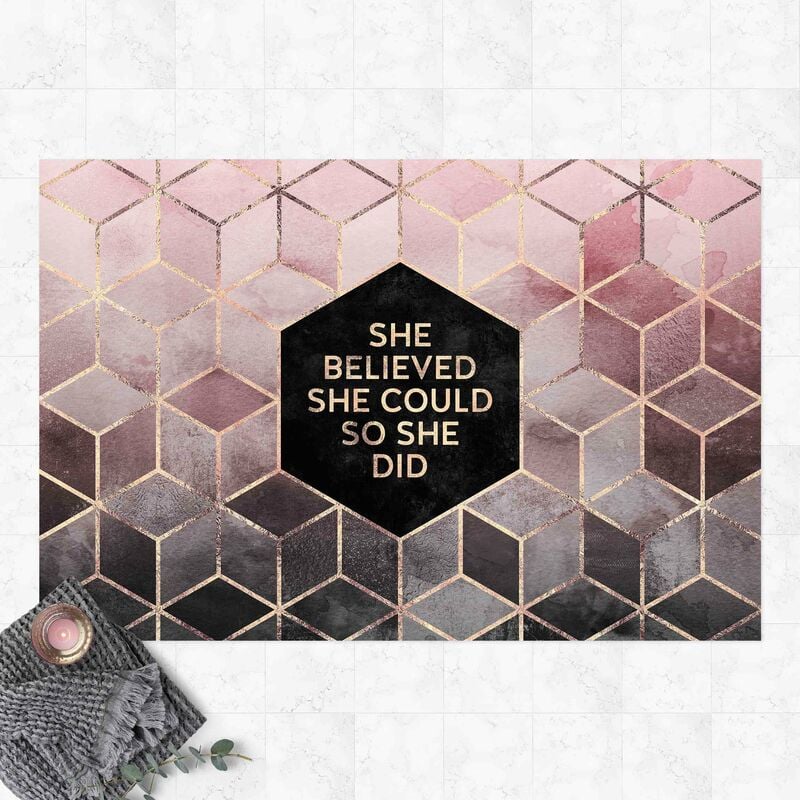 

Alfombras vinílicas - Elisabeth Fredriksson - She Believed She Could Rosé Gold - Apaisado 2:3 Dimensión LxA: 100cm x 150cm