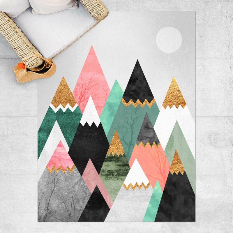 

Alfombras vinílicas - Elisabeth Fredriksson - Triangular Mountains With Gold Tips - Alto 4:3 Dimensión LxA: 160cm x 120cm