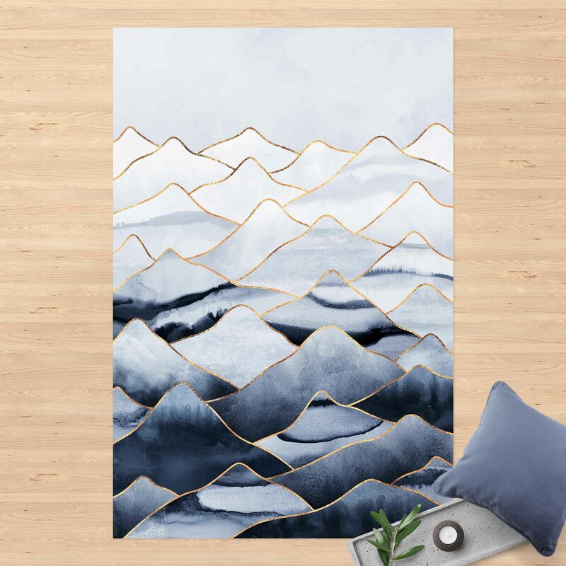 

Alfombras vinílicas - Elisabeth Fredriksson - Watercolour Mountains White Gold - Alto 3:2 Dimensión LxA: 90cm x 60cm