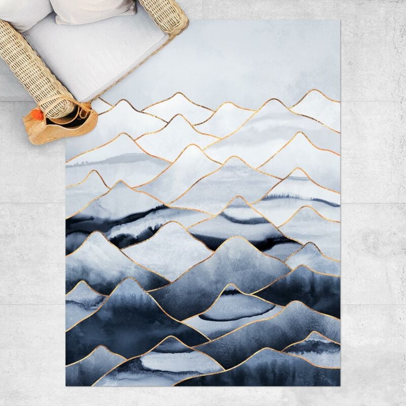 

Alfombras vinílicas - Elisabeth Fredriksson - Watercolour Mountains White Gold - Alto 4:3 Dimensión LxA: 100cm x 75cm