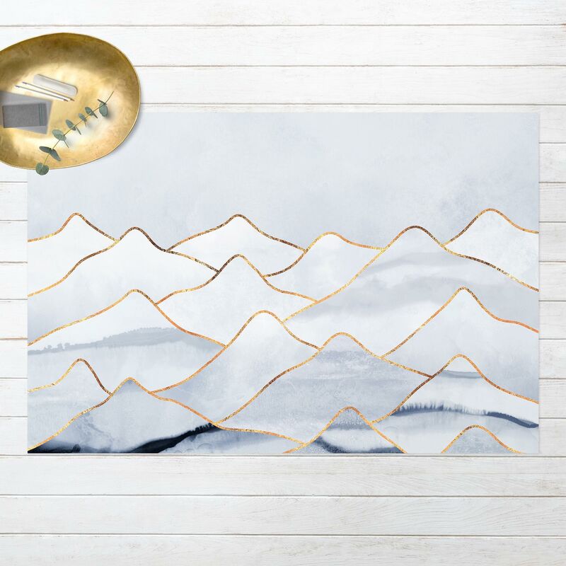 

Alfombras vinílicas - Elisabeth Fredriksson - Watercolour Mountains White Gold - Apaisado 2:3 Dimensión LxA: 120cm x 180cm