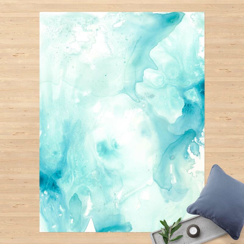

Alfombras vinílicas - Emulsion In White And Turquoise II - Alto 4:3 Dimensión LxA: 140cm x 105cm