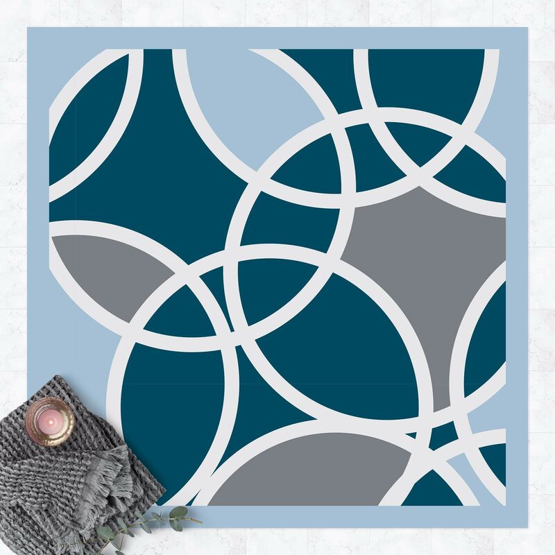 

Alfombras vinílicas - Filled Circle Pattern With Frame - Cuadrado 1:1 Dimensión LxA: 100cm x 100cm