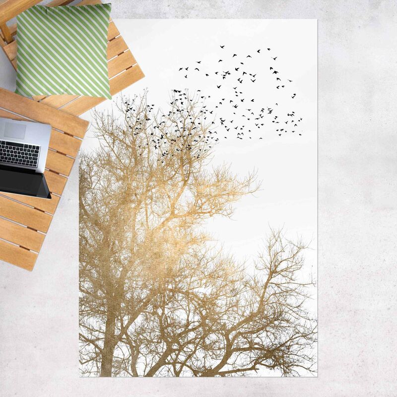 

Bilderwelten - Alfombras vinílicas - Flock Of Birds In Front Of Golden Tree - Alto 3:2 Dimensión LxA: 210cm x 140cm