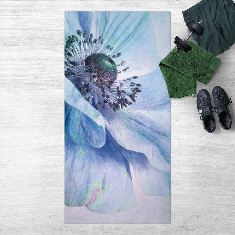 

Alfombras vinílicas - Flower In Turquoise - Alto 2:1 Dimensión LxA: 240cm x 120cm