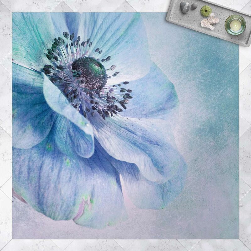 

Alfombras vinílicas - Flower In Turquoise - Cuadrado 1:1 Dimensión LxA: 60cm x 60cm