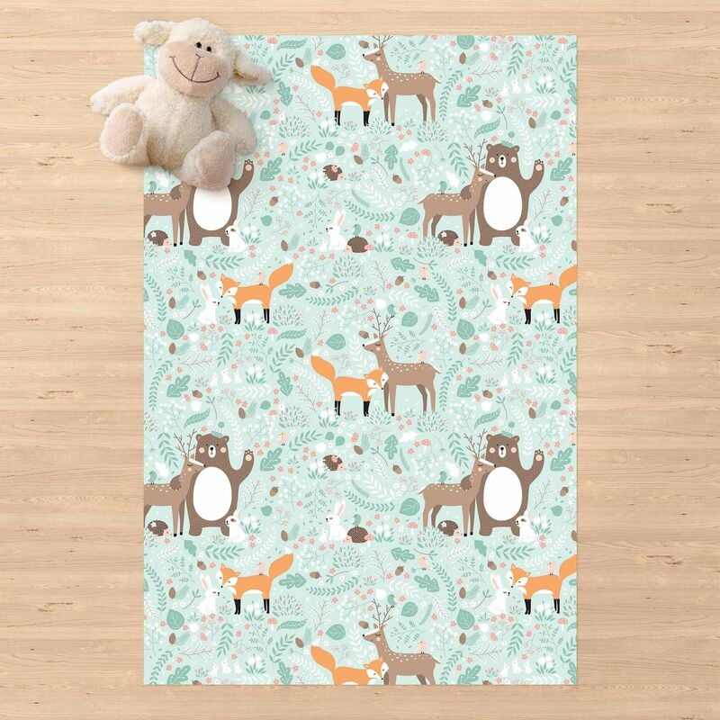 

Alfombras vinílicas - Forest-Friends-With-Forest-Animals - Alto 3:2 Dimensión LxA: 90cm x 60cm