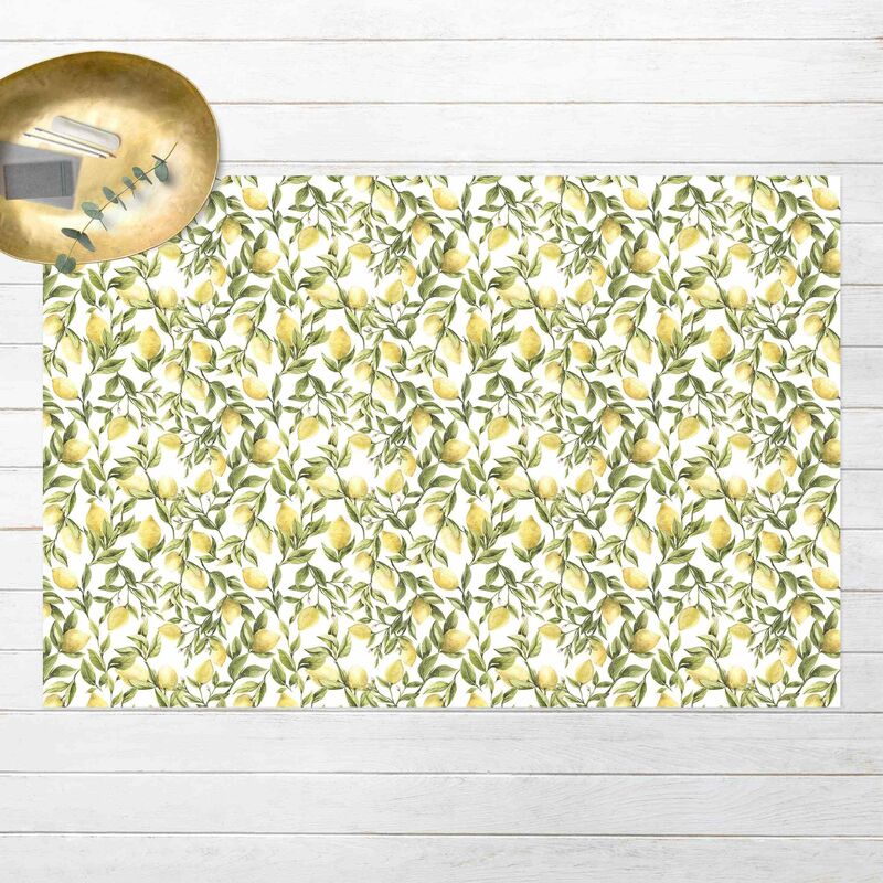 

Alfombras vinílicas - Fruity Lemons With Leaves - Apaisado 2:3 Dimensión LxA: 40cm x 60cm
