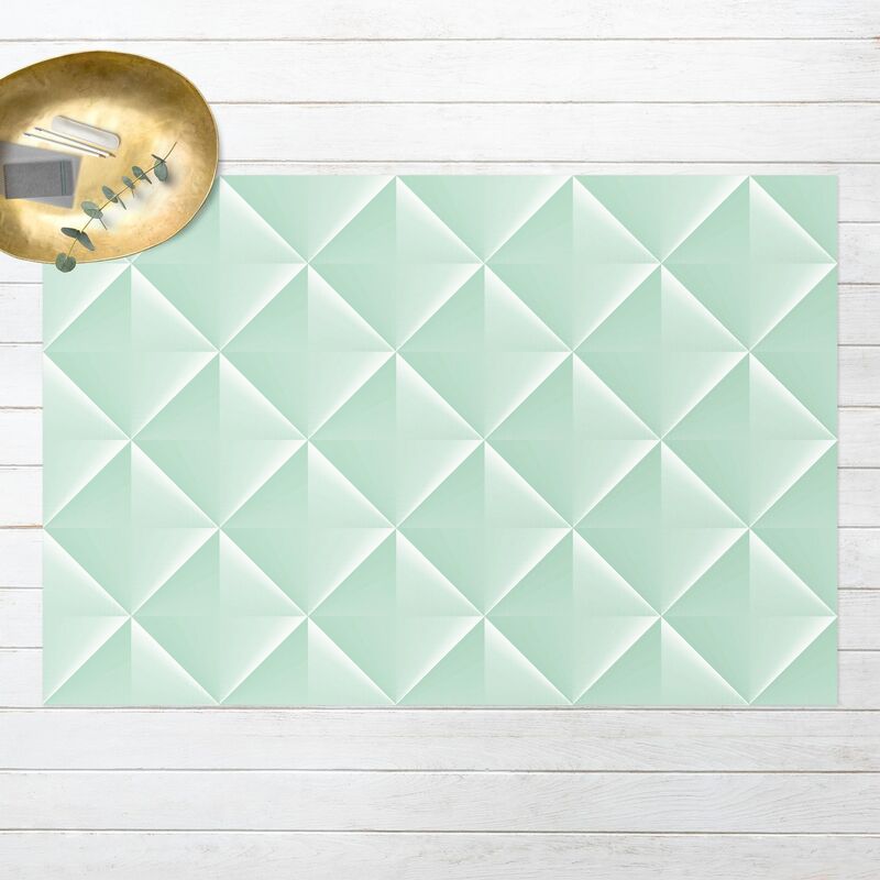 

Alfombras vinílicas - Geometric 3D Diamond Pattern In Mint - Apaisado 2:3 Dimensión LxA: 40cm x 60cm