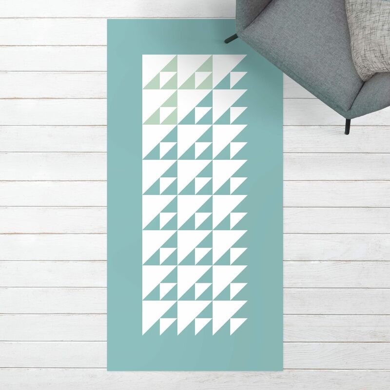 

Alfombras vinílicas - Geometrical Pattern Of Two Triangles With Frame - Alto 2:1 Dimensión LxA: 140cm x 70cm