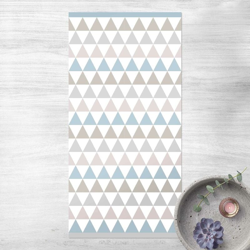 

Bilderwelten - Alfombras vinílicas - Geometrical Pattern Triangles With Stripes - Alto 2:1 Dimensión LxA: 180cm x 90cm