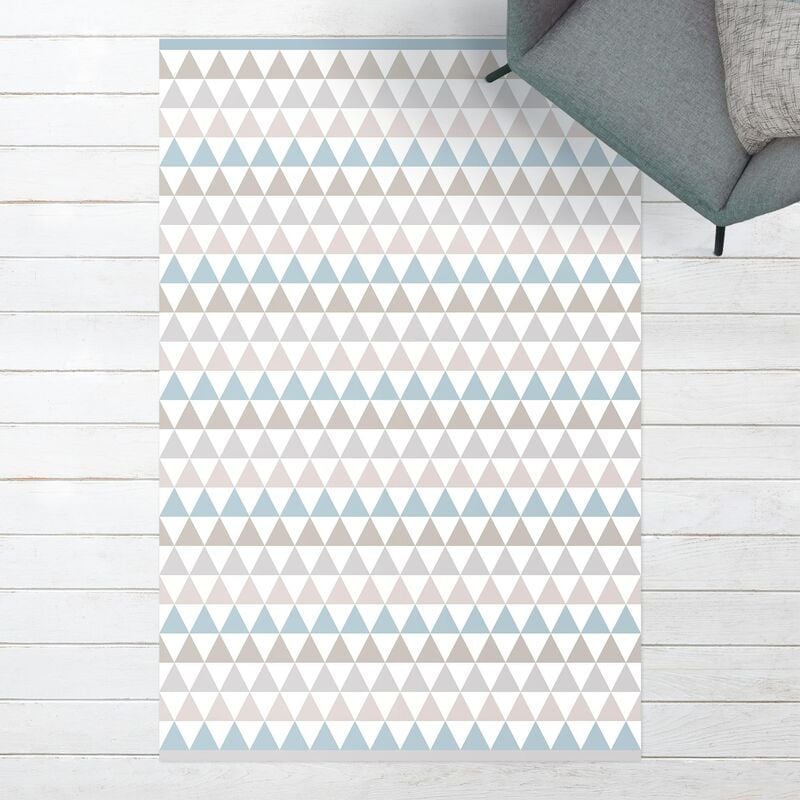 

Alfombras vinílicas - Geometrical Pattern Triangles With Stripes - Alto 3:2 Dimensión LxA: 60cm x 40cm