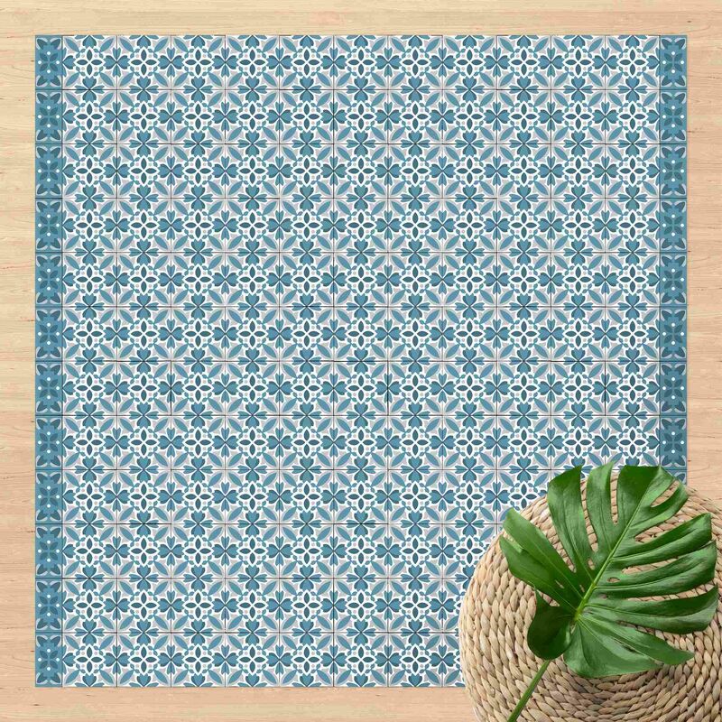 

Alfombras vinílicas - Geometrical Tile Mix Blossom Blue Grey - Cuadrado 1:1 Dimensión LxA: 40cm x 40cm