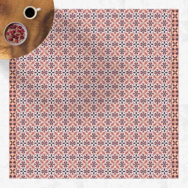 

Alfombras vinílicas - Geometrical Tile Mix Blossom Orange - Cuadrado 1:1 Dimensión LxA: 120cm x 120cm