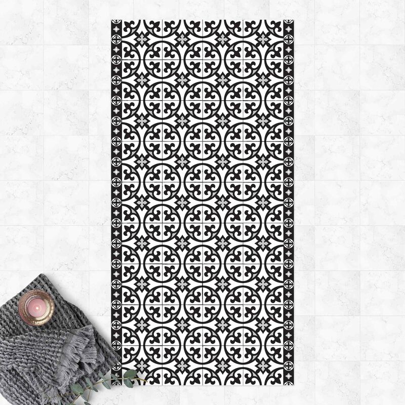 

Bilderwelten - Alfombras vinílicas - Geometrical Tile Mix Circles Black - Alto 2:1 Dimensión LxA: 280cm x 140cm