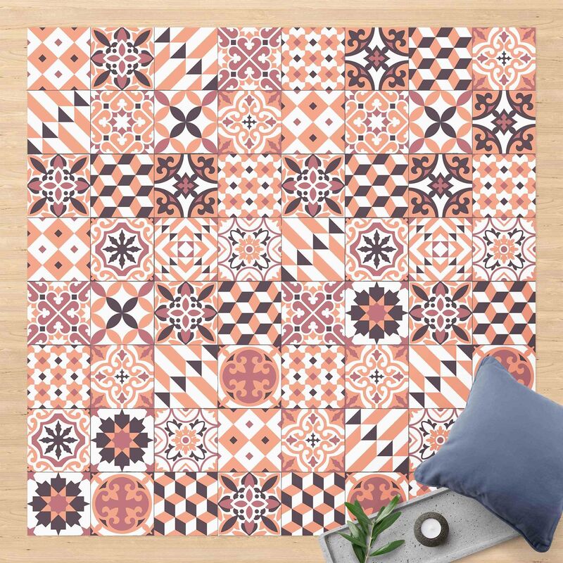 

Alfombras vinílicas - Geometrical Tile Mix Orange - Cuadrado 1:1 Dimensión LxA: 40cm x 40cm