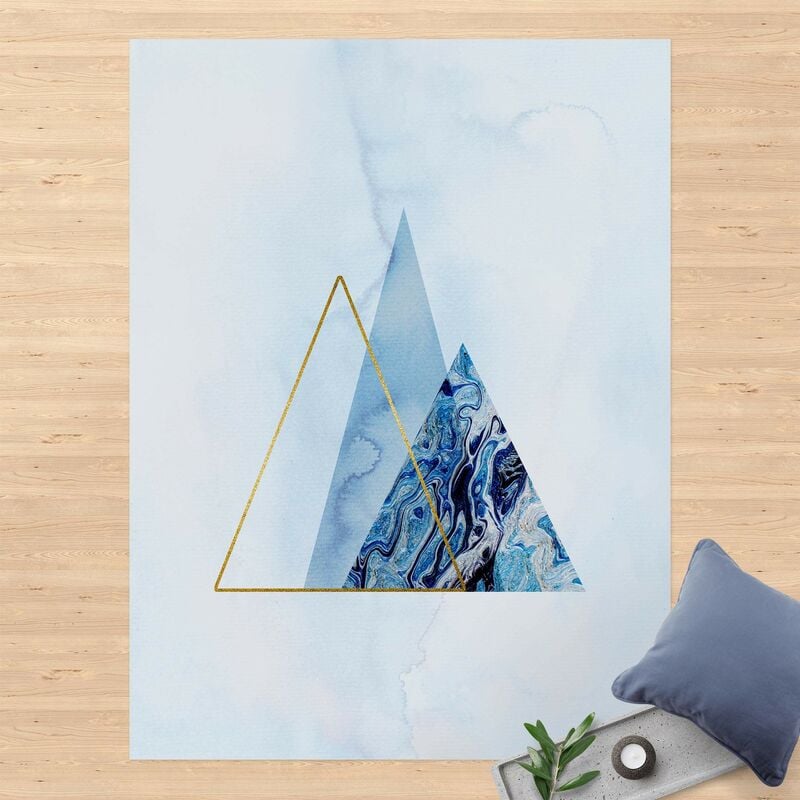 

Alfombras vinílicas - Geometry In Blue And Gold II - Alto 4:3 Dimensión LxA: 160cm x 120cm