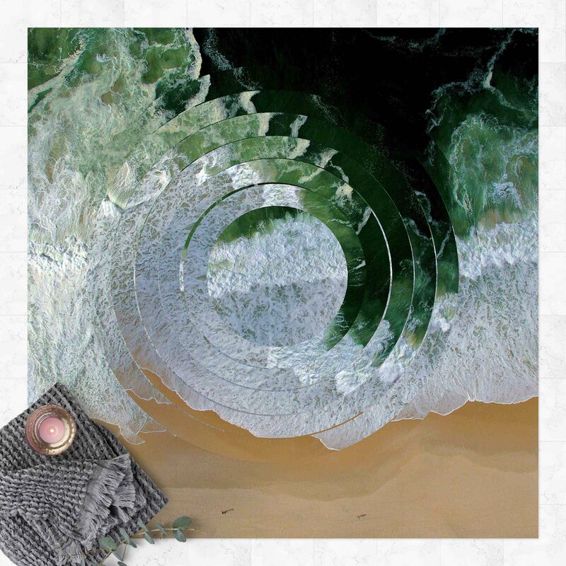 

Bilderwelten - Alfombras vinílicas - Geometry Meets Beach - Cuadrado 1:1 Dimensión LxA: 100cm x 100cm