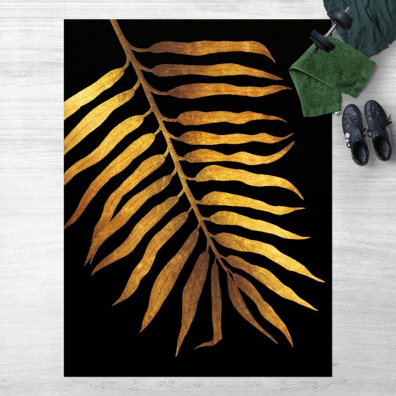 

Alfombras vinílicas - Gold - Palm Leaf II On Black - Alto 4:3 Dimensión LxA: 140cm x 105cm
