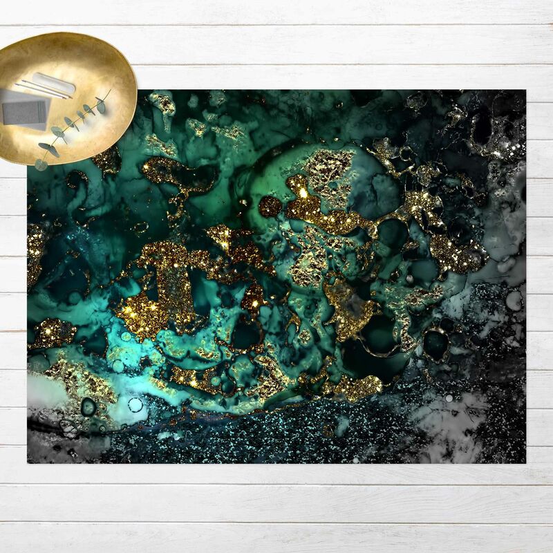 

Alfombras vinílicas - Golden Sea Islands Abstract - Apaisado 3:4 Dimensión LxA: 105cm x 140cm