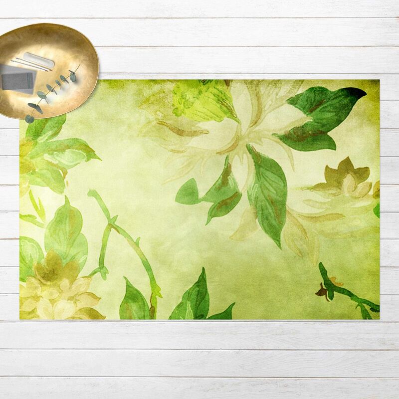 

Alfombras vinílicas - Green Blossoms - Apaisado 2:3 Dimensión LxA: 140cm x 210cm