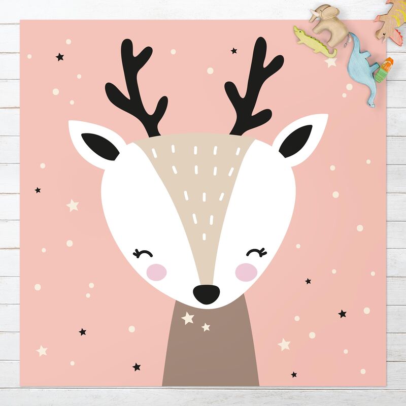 

Alfombras vinílicas - Happy Deer - Cuadrado 1:1 Dimensión LxA: 40cm x 40cm