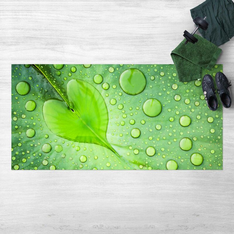 

Bilderwelten - Alfombras vinílicas - Heart-Shaped Dewtrops - Apaisado 1:2 Dimensión LxA: 110cm x 220cm
