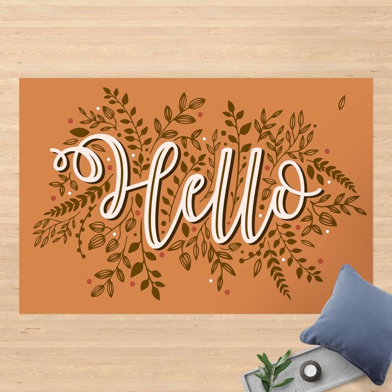 

Alfombras vinílicas - Hello - Apaisado 2:3 Dimensión LxA: 100cm x 150cm