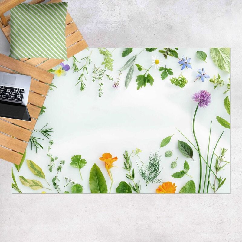 

Alfombras vinílicas - Herbs And Flowers - Apaisado 2:3 Dimensión LxA: 40cm x 60cm