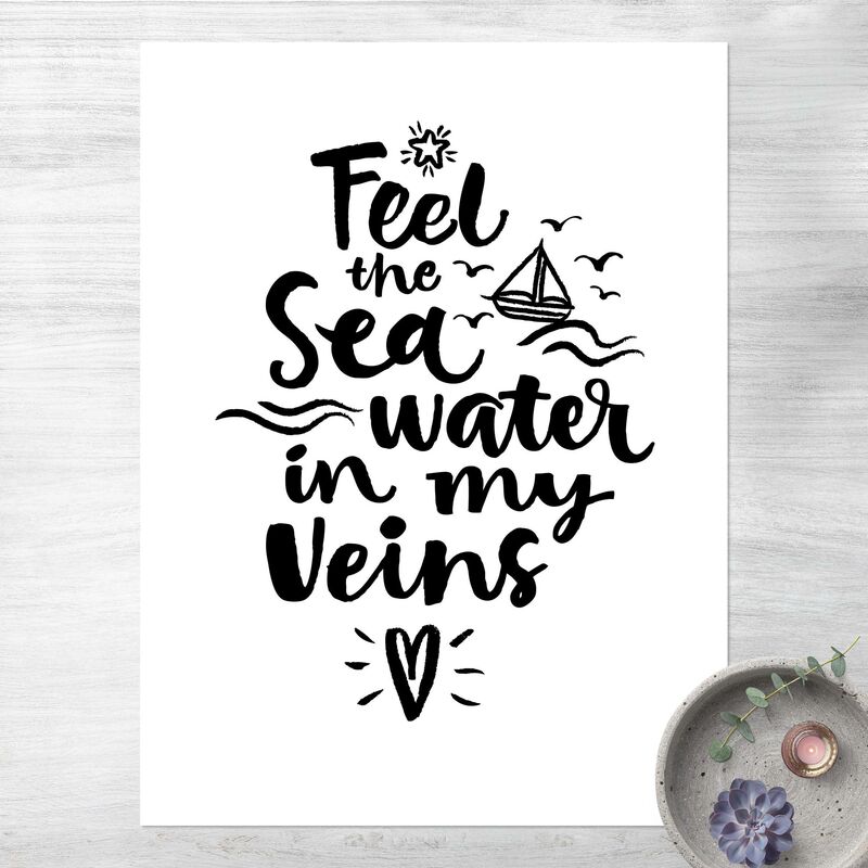 

Alfombras vinílicas - I feel the sea water in my veins - Alto 4:3 Dimensión LxA: 60cm x 45cm