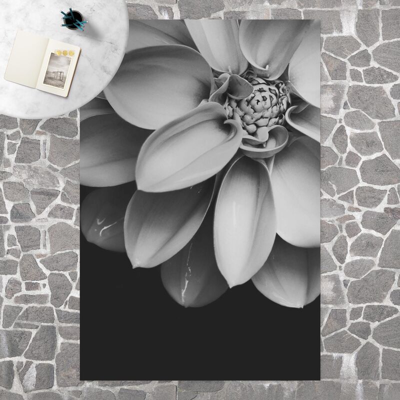 

Alfombras vinílicas - In The Heart Of A Dahlia Black And White - Alto 3:2 Dimensión LxA: 150cm x 100cm