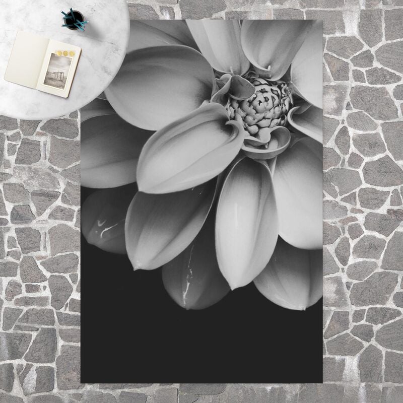 

Alfombras vinílicas - In The Heart Of A Dahlia Black And White - Alto 3:2 Dimensión LxA: 60cm x 40cm