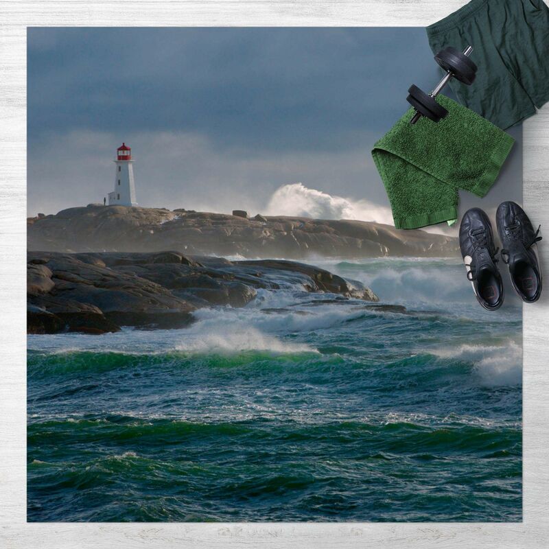 

Alfombras vinílicas - In The Protection Of The Lighthouse - Cuadrado 1:1 Dimensión LxA: 60cm x 60cm