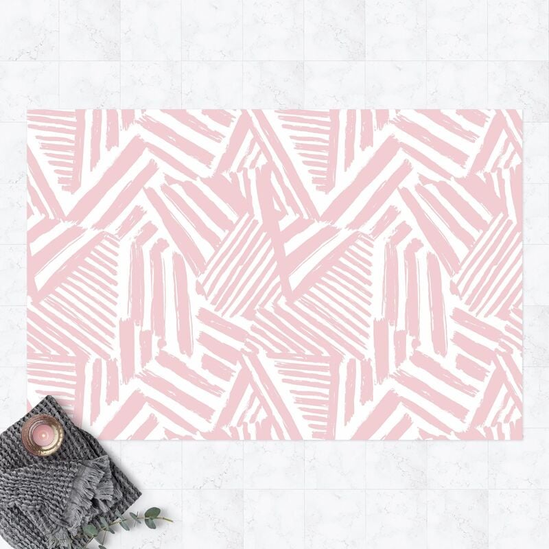 

Alfombras vinílicas - Jagged Stripes In Soft Pink - Apaisado 2:3 Dimensión LxA: 120cm x 180cm