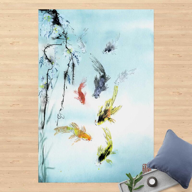 

Alfombras vinílicas - Japanese Watercolour Drawing Goldfish I - Alto 3:2 Dimensión LxA: 180cm x 120cm