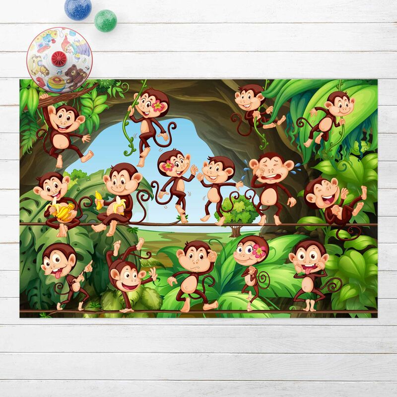 

Alfombras vinílicas - Jungle Monkeys - Apaisado 2:3 Dimensión LxA: 40cm x 60cm
