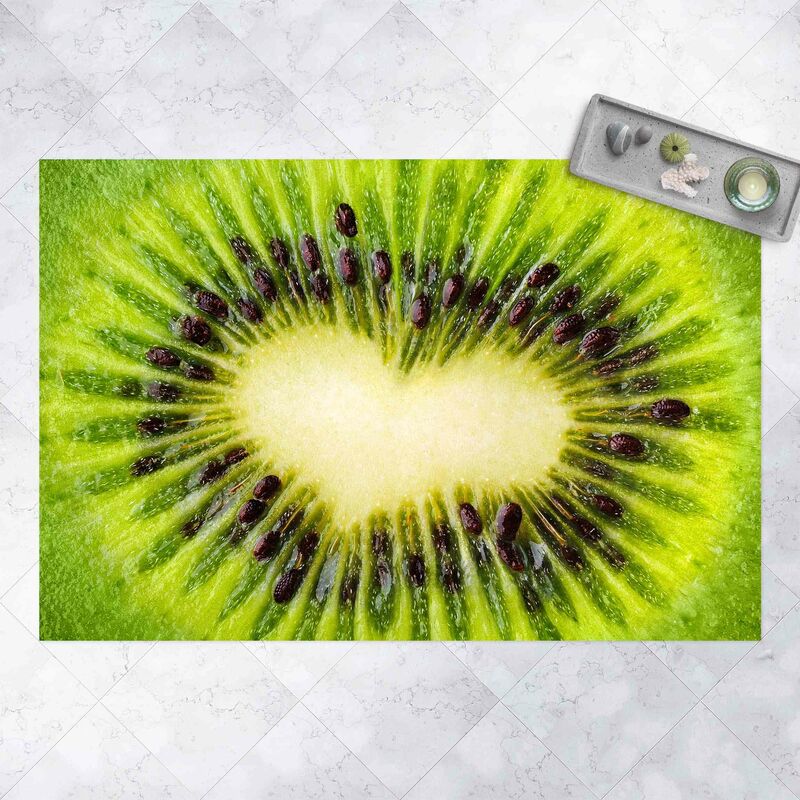 

Alfombras vinílicas - Kiwi Heart - Apaisado 2:3 Dimensión LxA: 40cm x 60cm