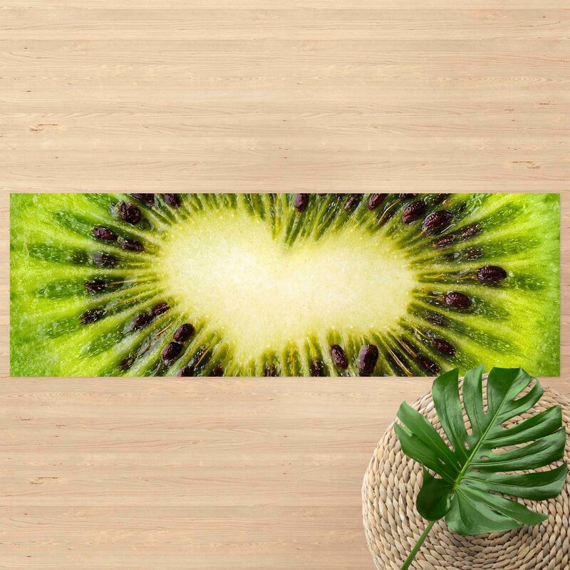 

Alfombras vinílicas - Kiwi Heart - Panorama Formato apaisado Dimensión LxA: 80cm x 240cm