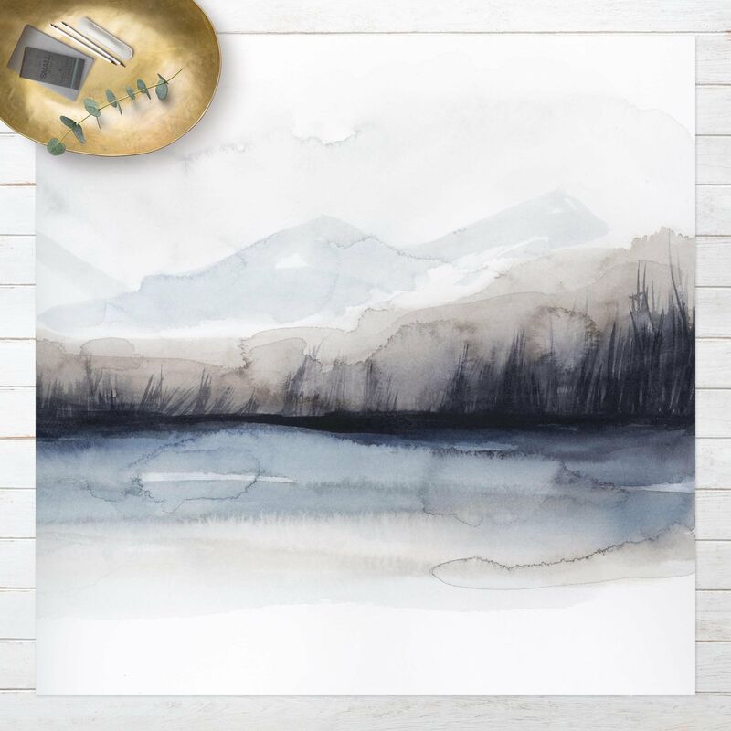 

Alfombras vinílicas - Lakeside With Mountains I - Cuadrado 1:1 Dimensión LxA: 80cm x 80cm