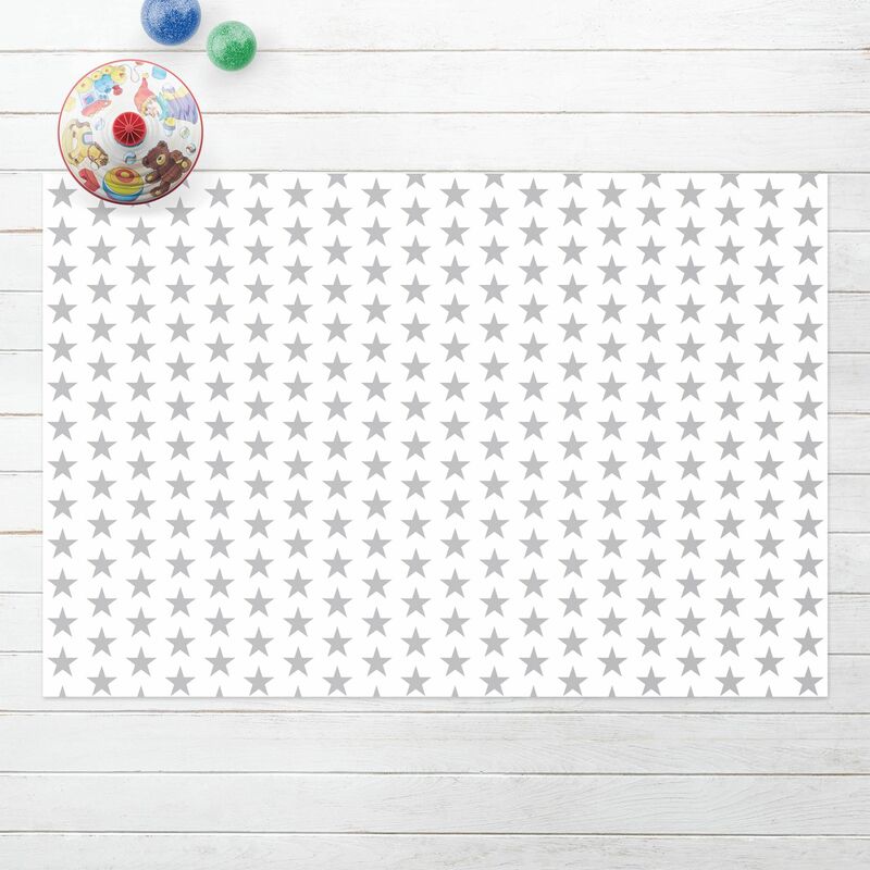 

Alfombras vinílicas - Large Gray Stars On White - Apaisado 2:3 Dimensión LxA: 120cm x 180cm