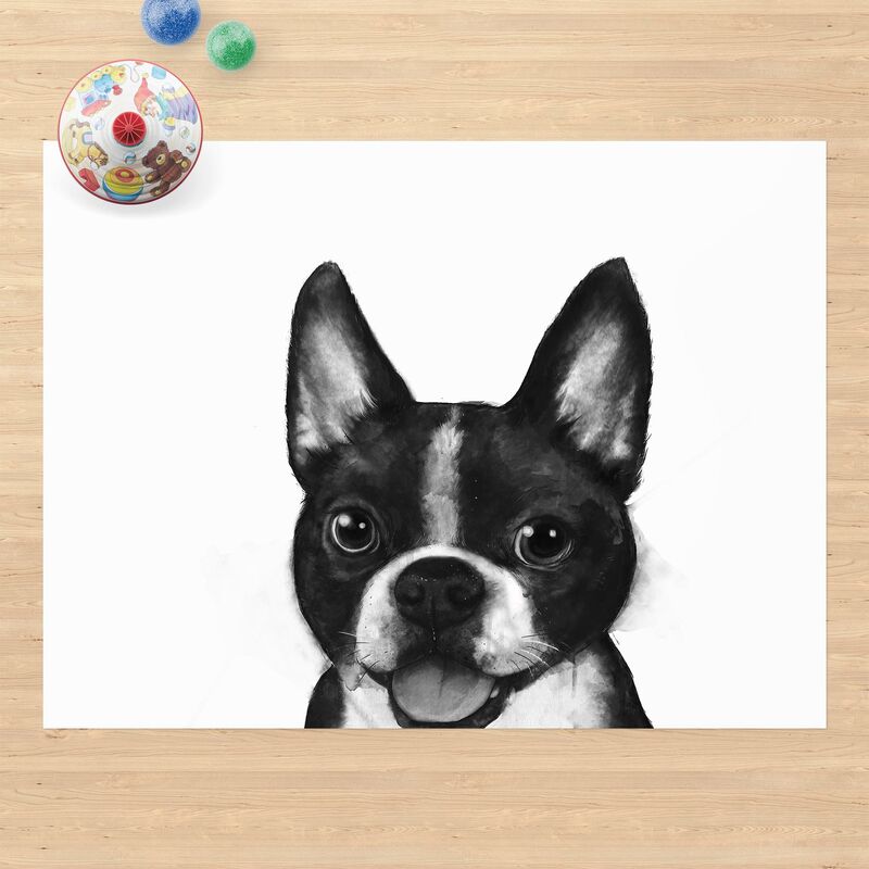 

Alfombras vinílicas - Laura Graves - Illustration Dog Boston Black And White Painting - Apaisado 3:4 Dimensión LxA: 75cm x 100cm