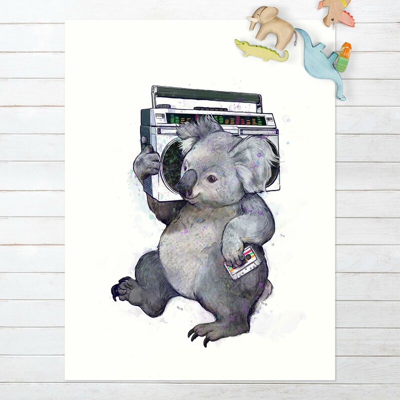

Alfombras vinílicas - Laura Graves - Illustration Koala With Radio Painting - Alto 4:3 Dimensión LxA: 120cm x 90cm